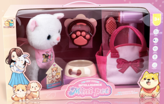 8832-49 Mini Pet - Interactive Plush Pet White Cat