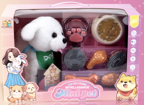 8832-59 Mini Pet - Interactive Plush Pet Bichon Dog