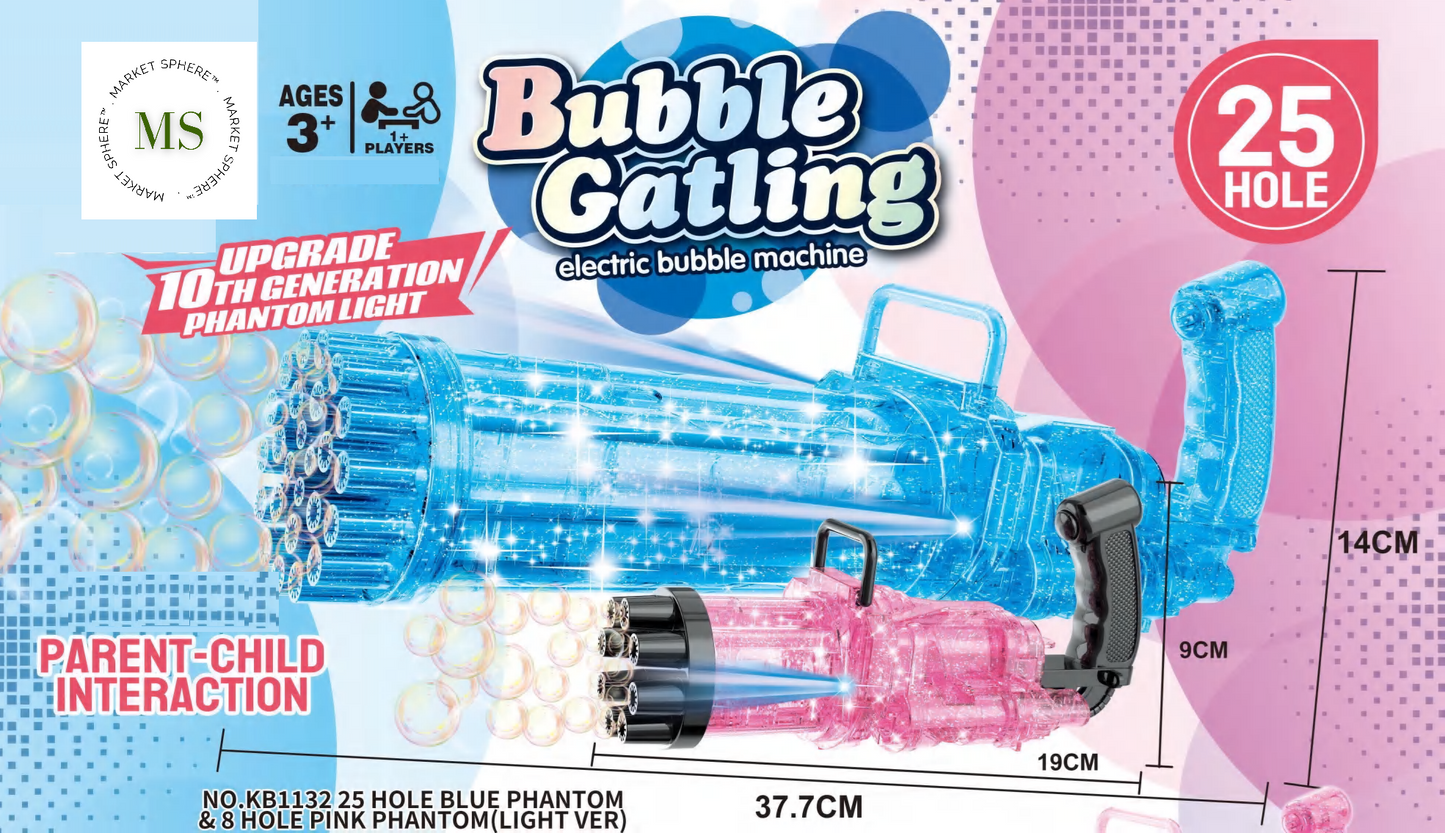 KB1132 Bubble Gatling Machine / Two Sets: 8-25 Holes