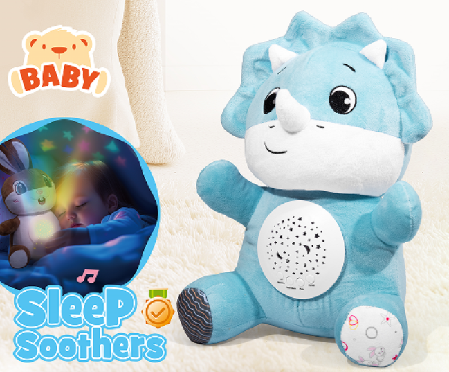 KC-14 Sleep Soothing Plush Triceratops