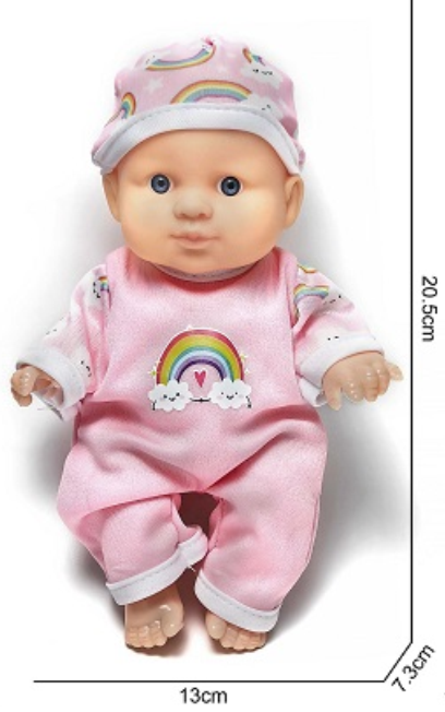 L-2402B Baby Doll with Folding Stroller