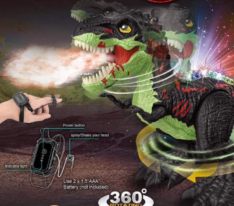 NY052-B Remote Control Dinosaur Watch
