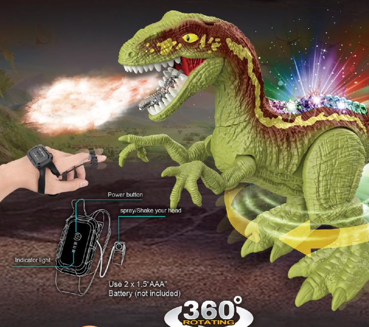 NY057-A Remote Control Channel Dinosaur Watch