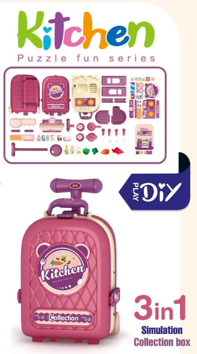 T2157-1 Kitchen Luggage Play Set With Light & Music