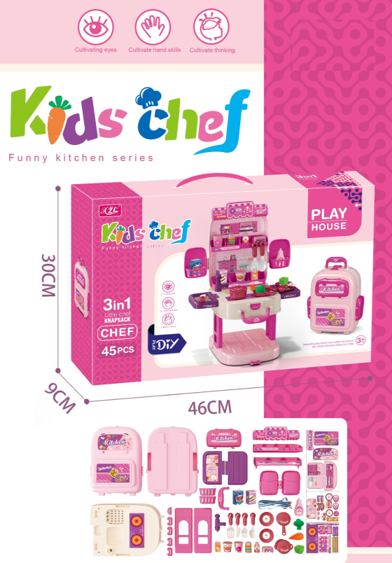 T2157-D /3-in-1 Kitchen Backpack Play