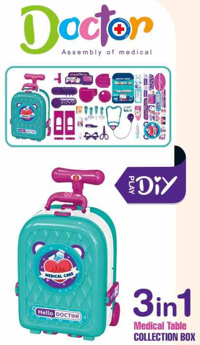 T2158-2 /3-in-1 Medical Backpack Play Set (Light & Music)