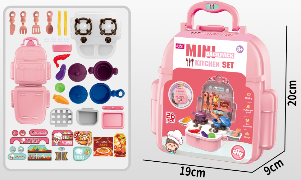 T2159-10 /Mini Backpack Kitchen Play Set