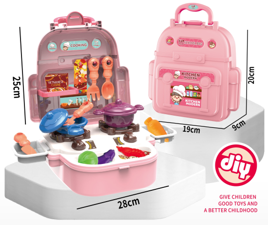 T2159-3 /Mini Backpack Kitchen Play Set - 6 PCS