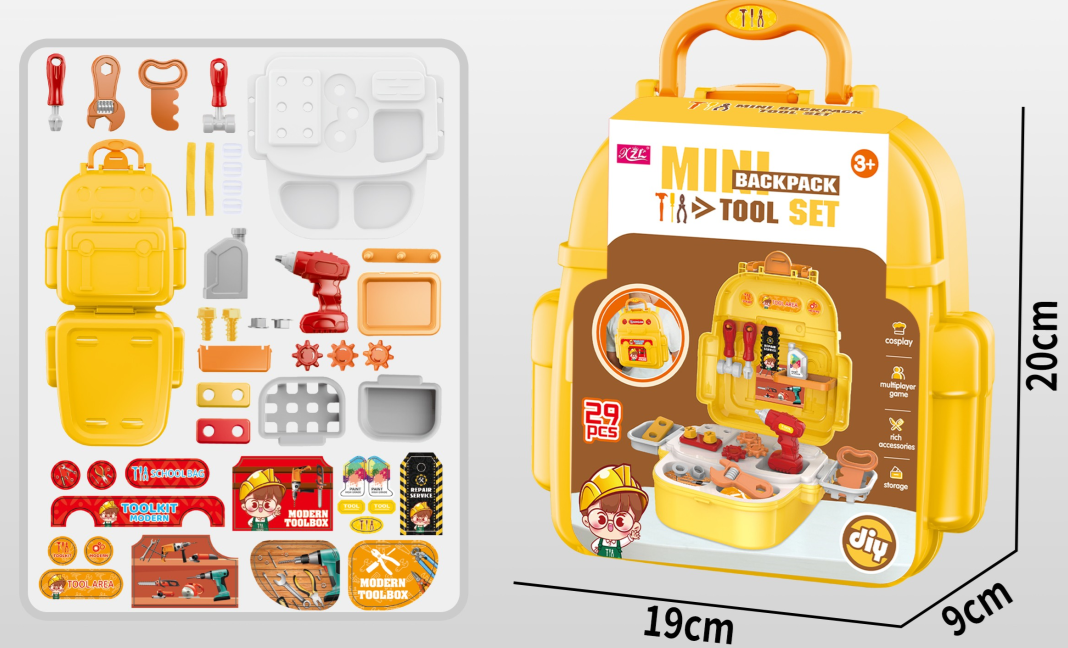 T2159-8 /Mini Backpack Tool Play Set
