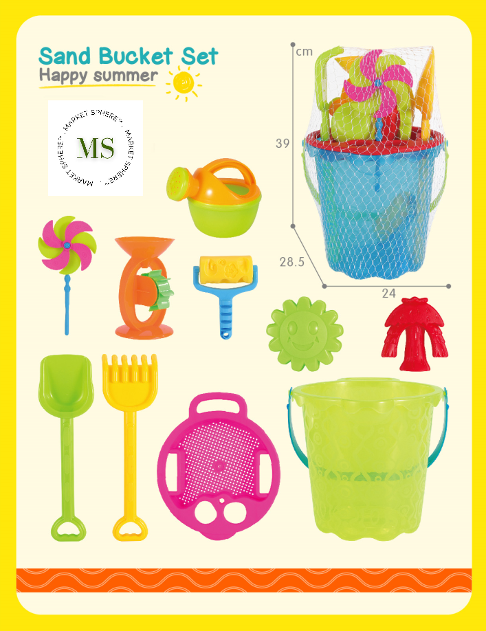 TS0590365 Beach Bucket Set 10 pcs
