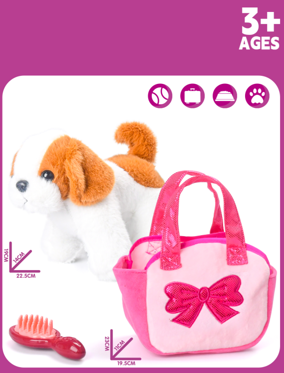 832-229 Plush Dog in Window Box