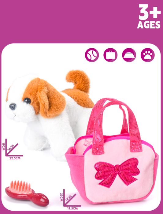 832-229 Plush Dog in Window Box