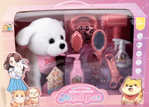 8832-65 Mini Pet - Interactive Plush Pet Bichon Dog