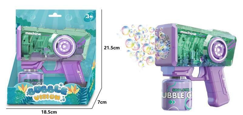 Transparent Bubble Gun BV527 Purple