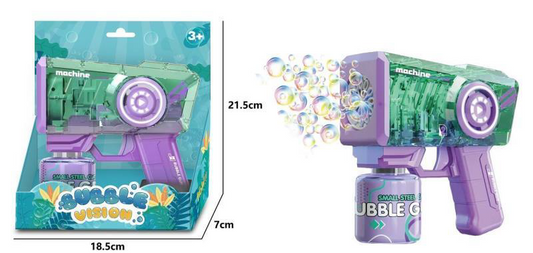 Transparent Bubble Gun BV527 Purple