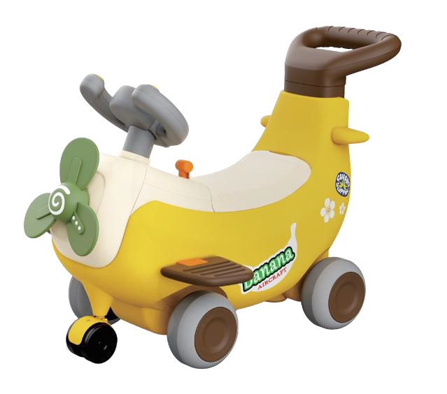 HE9983 4-in-1 Ride-on & Push Around Banana Plane