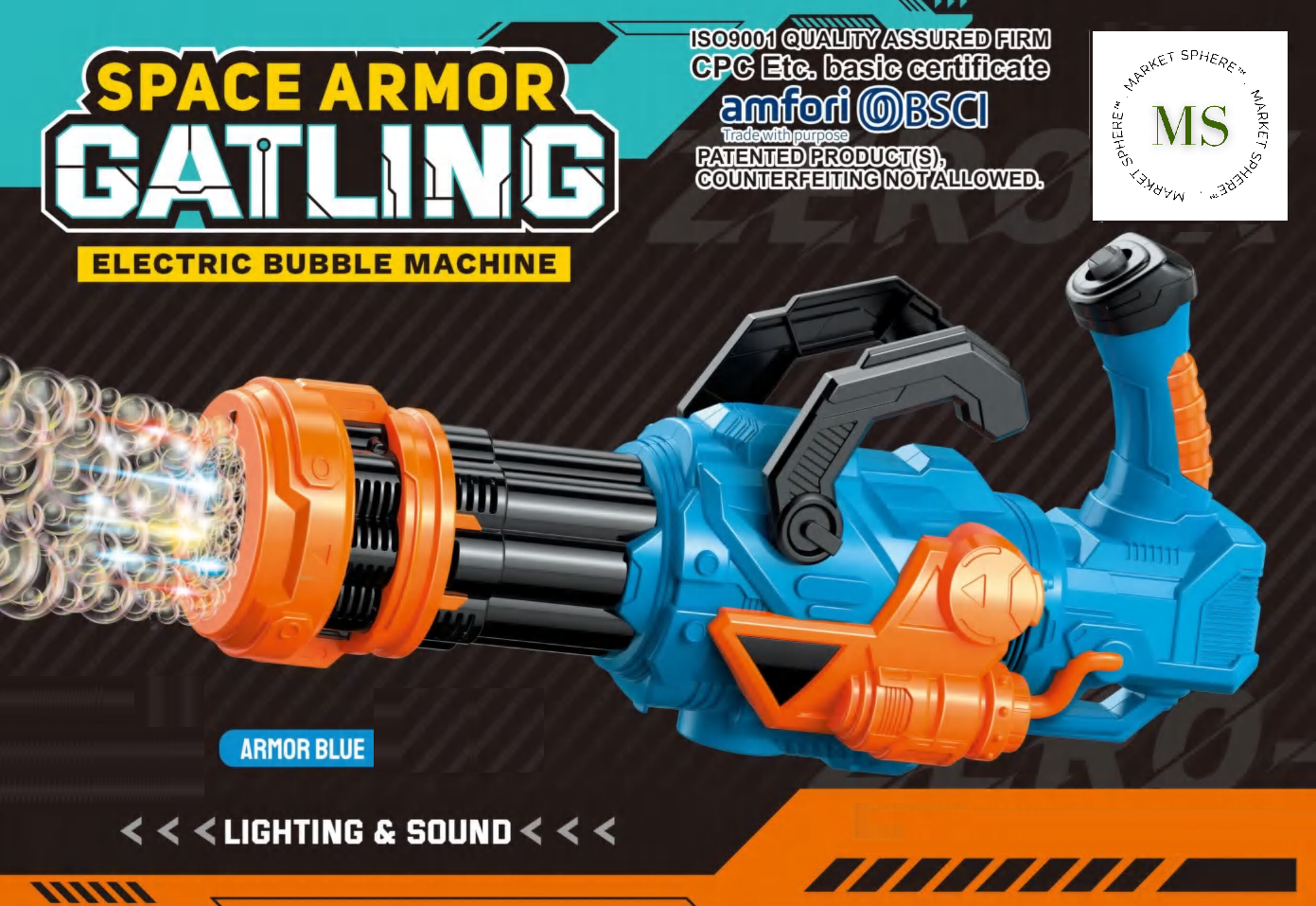 KB1275 Bubble Gatling Machine 10 Holes