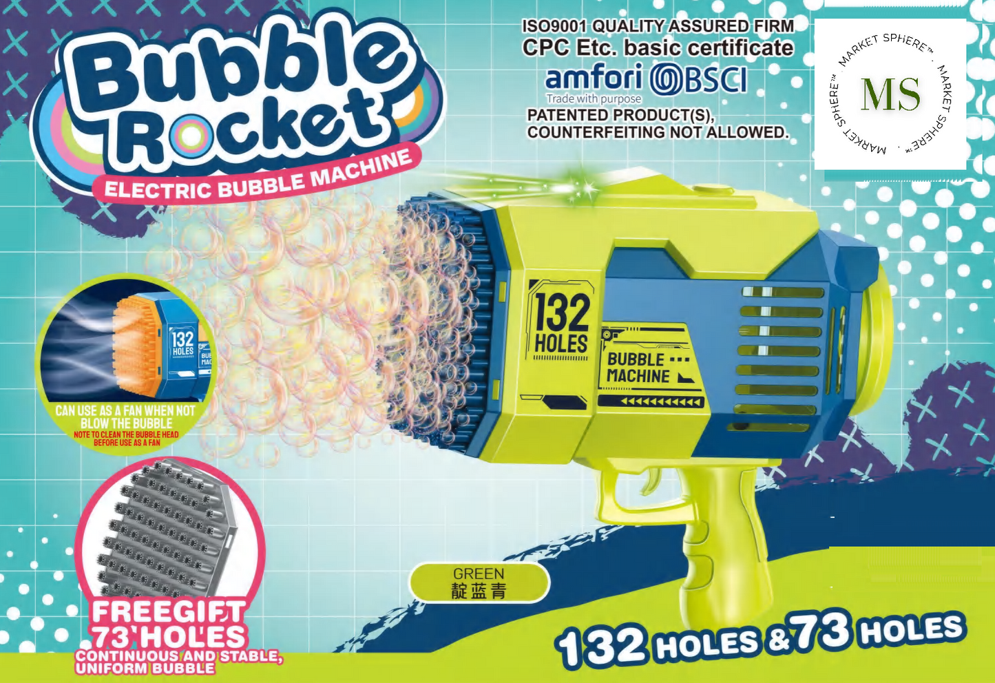 KB1280 Bubble Rocket 132 Holes - 73 Holes