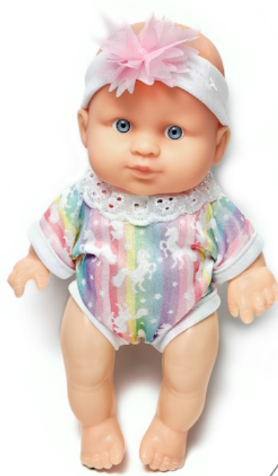 L-2402L Baby Doll with Folding Stroller