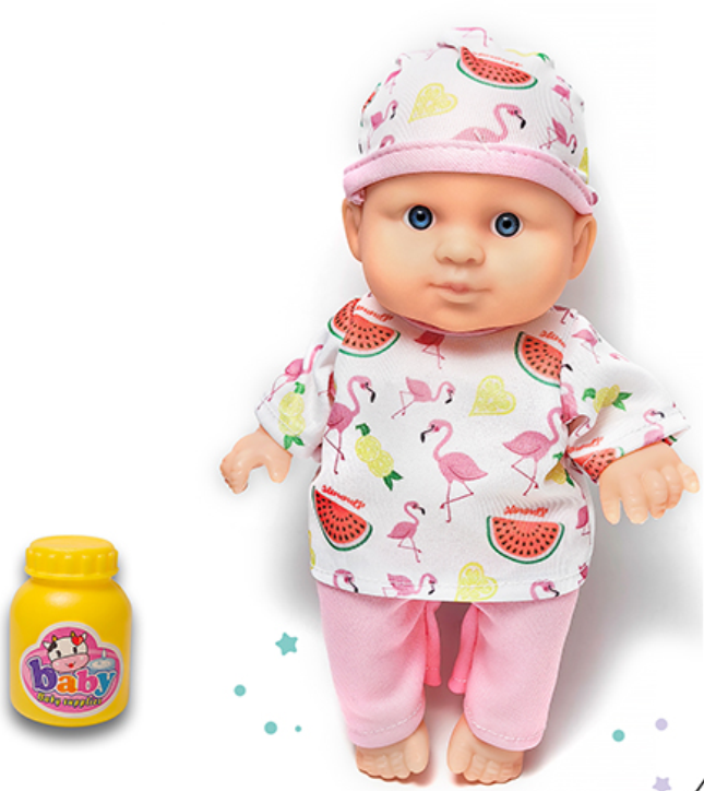L-2401-C Soft Baby Doll with Bottle