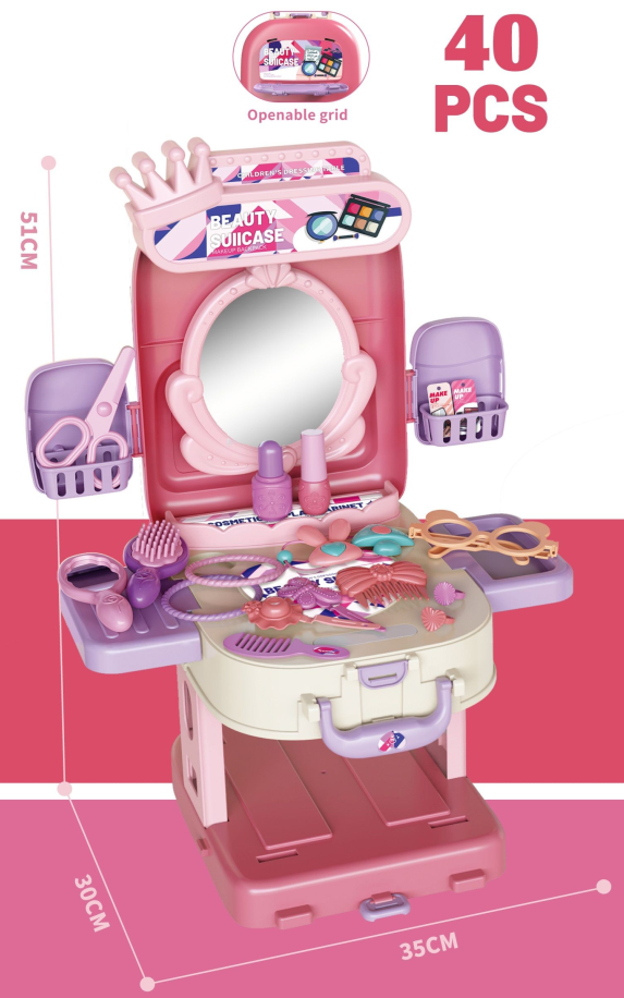 T2150-3 /3-in-1 Dresser Backpack Play Set With Light & Music