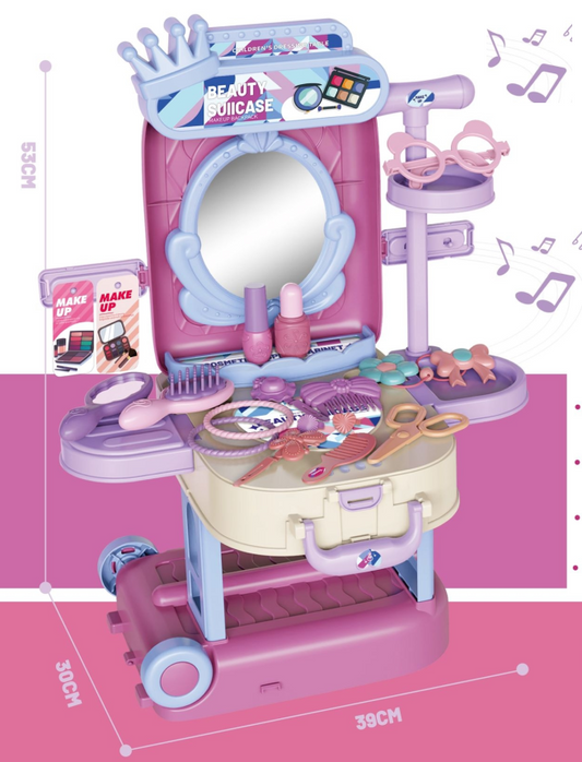 T2151-1 /3-in-1 Dresser Luggage Play Set With Light & Music