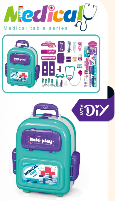 T2158-A /3-in-1 Medical Backpack Play Set