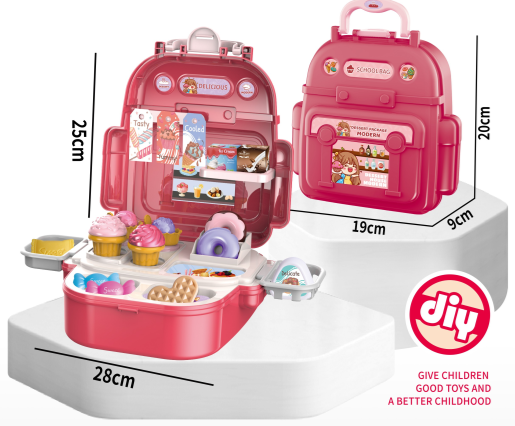 T2159-4 /Mini Backpack Dessert Play Set - 6 PCS