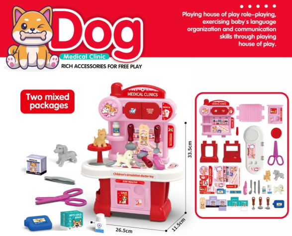T2162-8 Carton Medical Dog Theme Play Set
