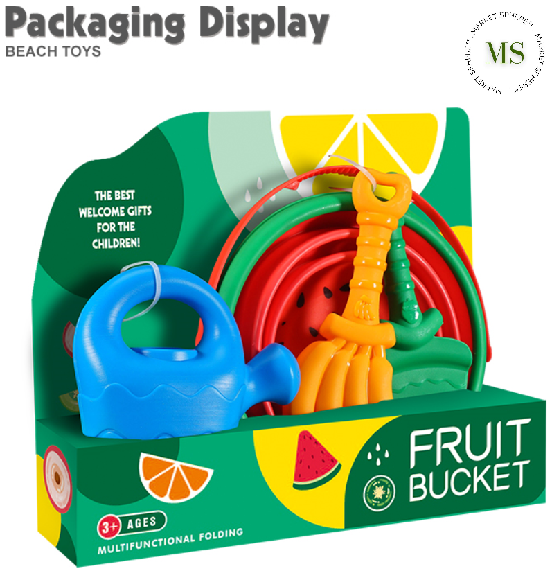 TS0551425 Folding Beach Bucket Watering Can 4 pcs