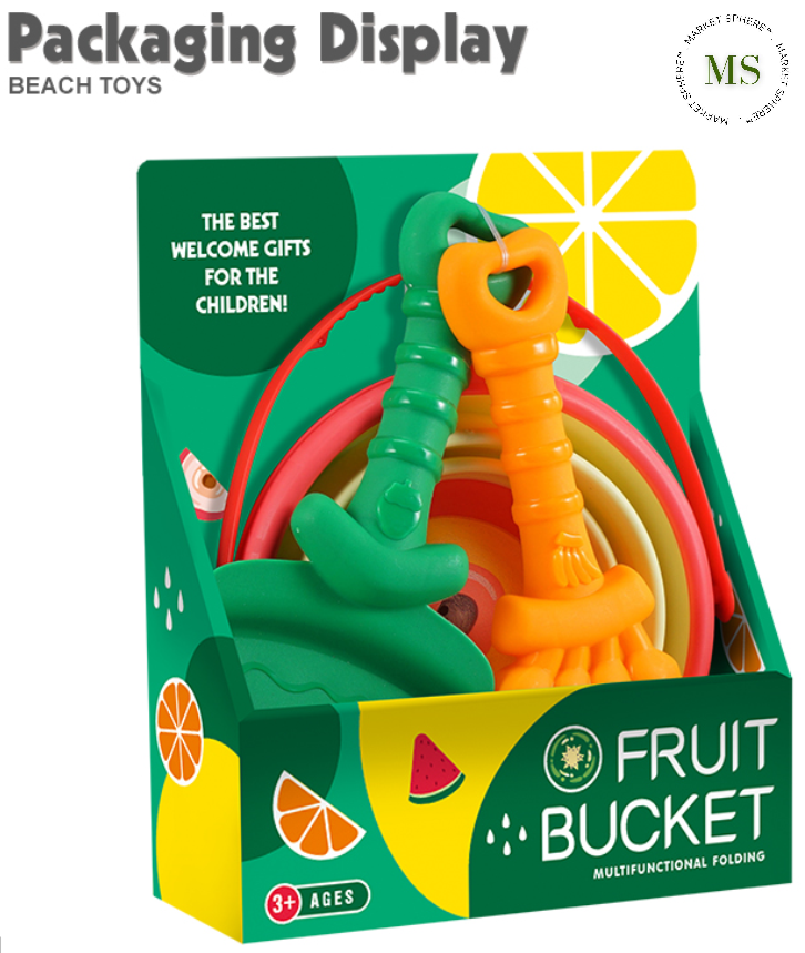 TS0551428 Folding Beach Bucket Toy Set
