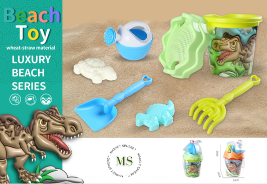 TS0564418 Beach Bucket Dinosaurs Set 7 pcs