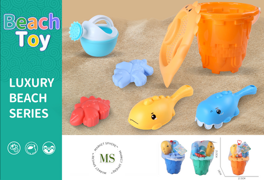 TS0588131 Beach Bucket Sharks Set 7 pcs