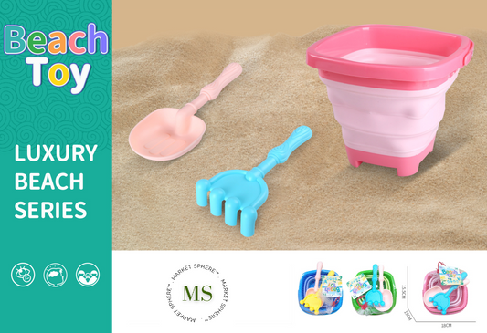 TS0588136 Folding Beach Bucket Sea Set 3 pcs