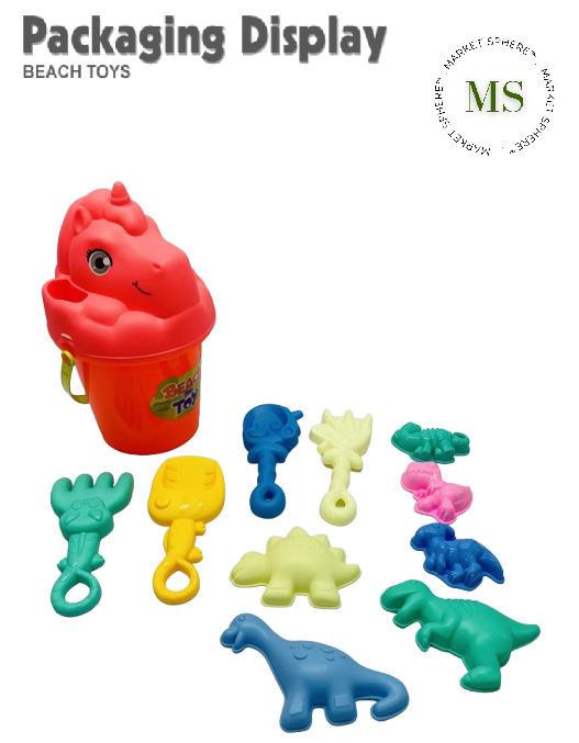 TS0638002 Beach Set Unicorn Red 12 pcs